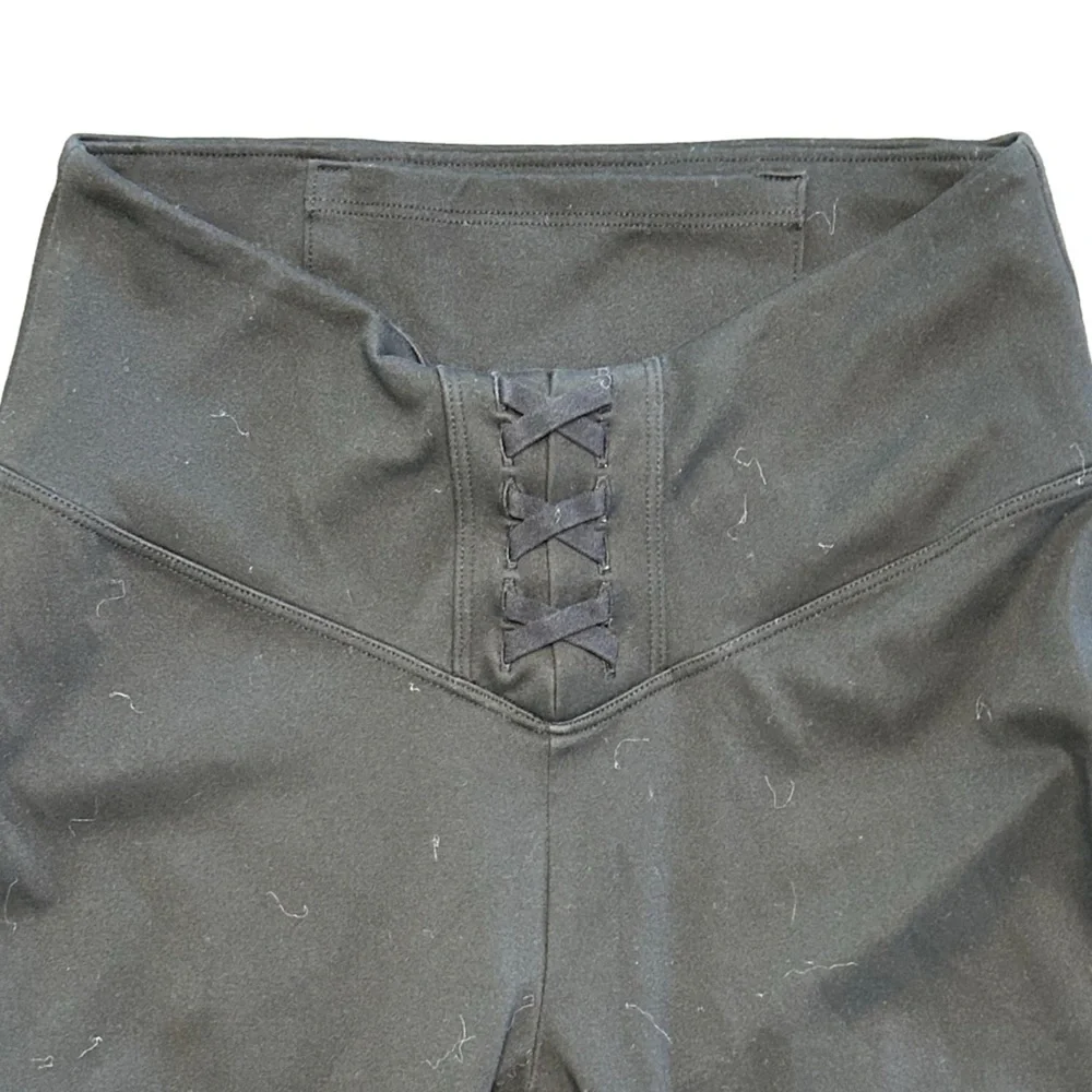 Pink by Victoria’s Secret black corset lace up ultra high waisted leggings XS